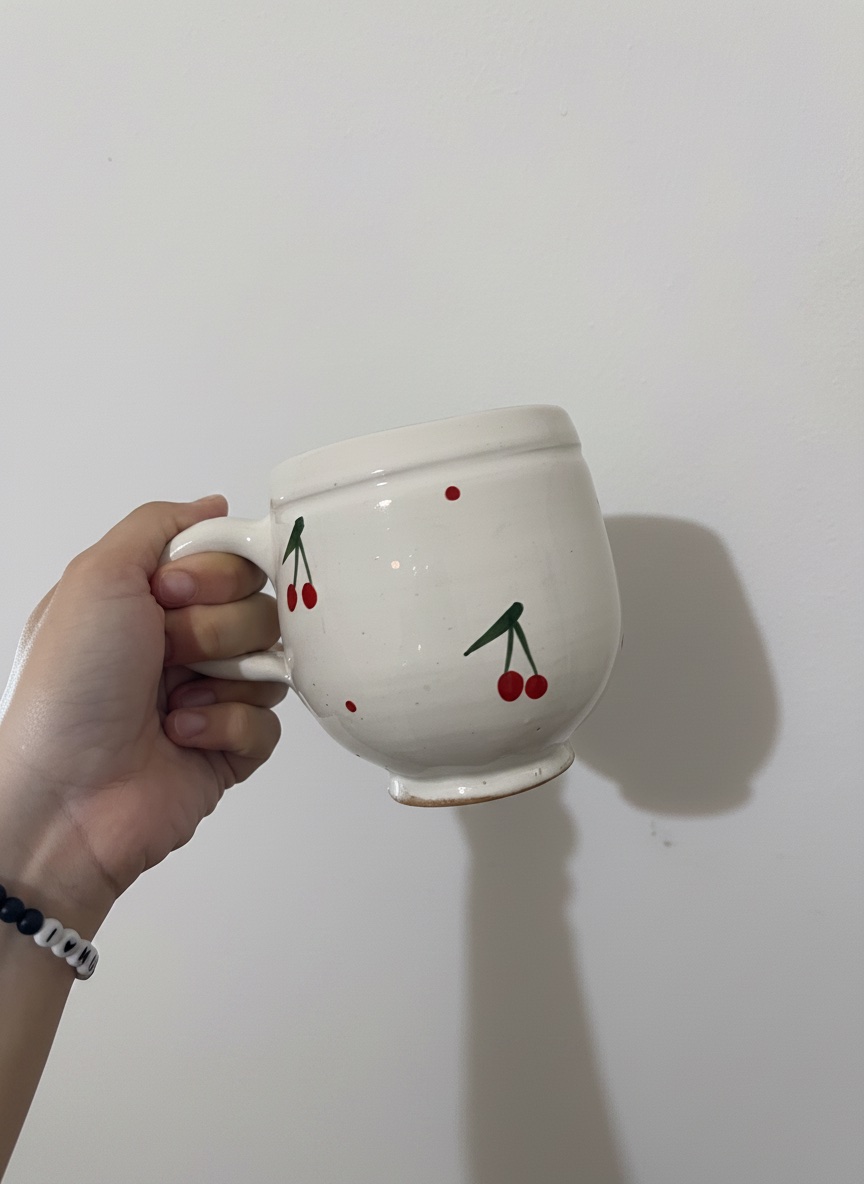 Mug et plat de poterie 