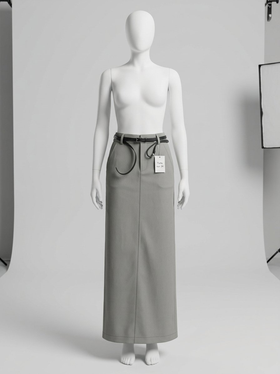 Jupe Mango Basics Gris - Taille 34 - Neuf