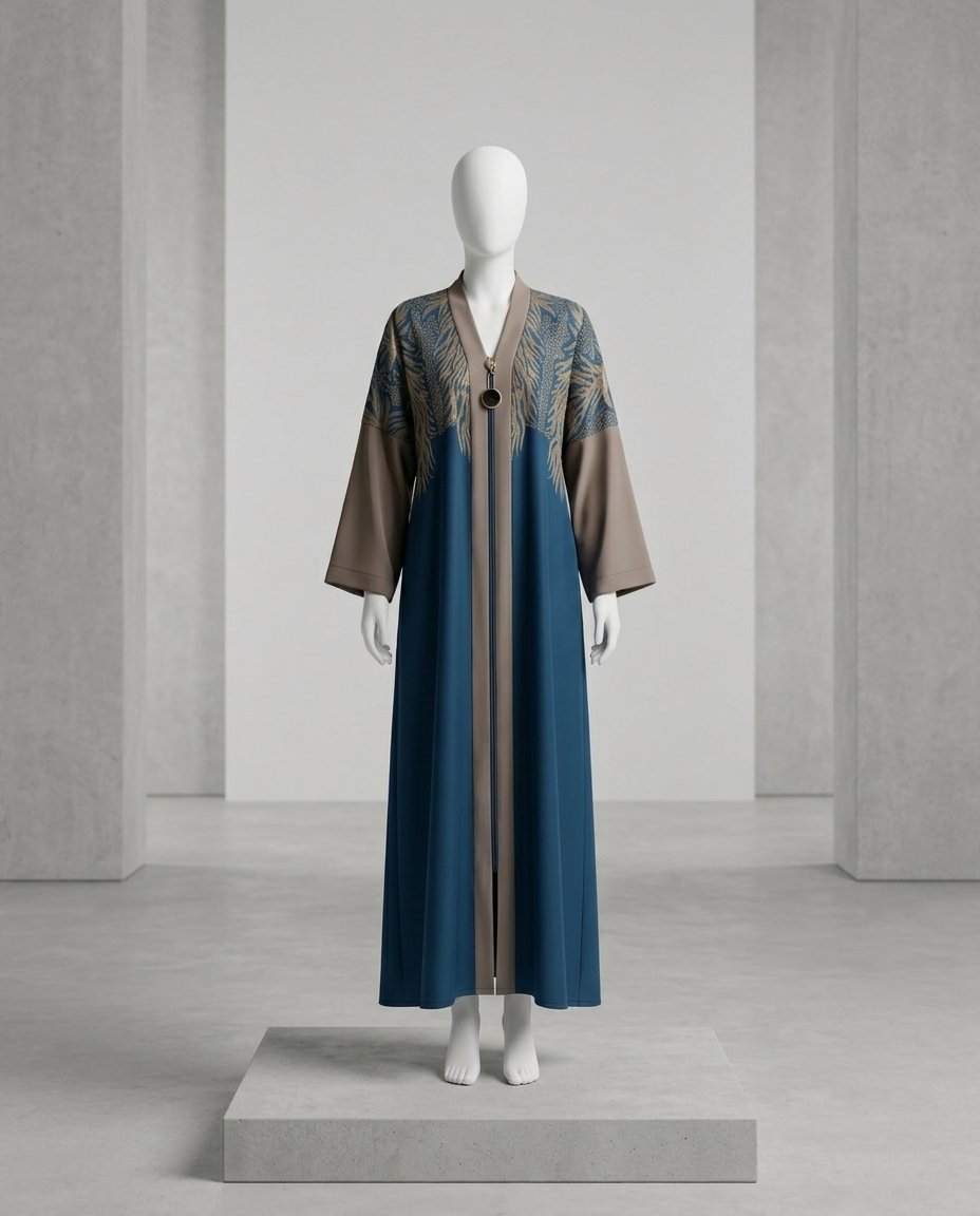 Ensemble Jilbab / Abaya Ouverte Chic - Neuf avec khemar