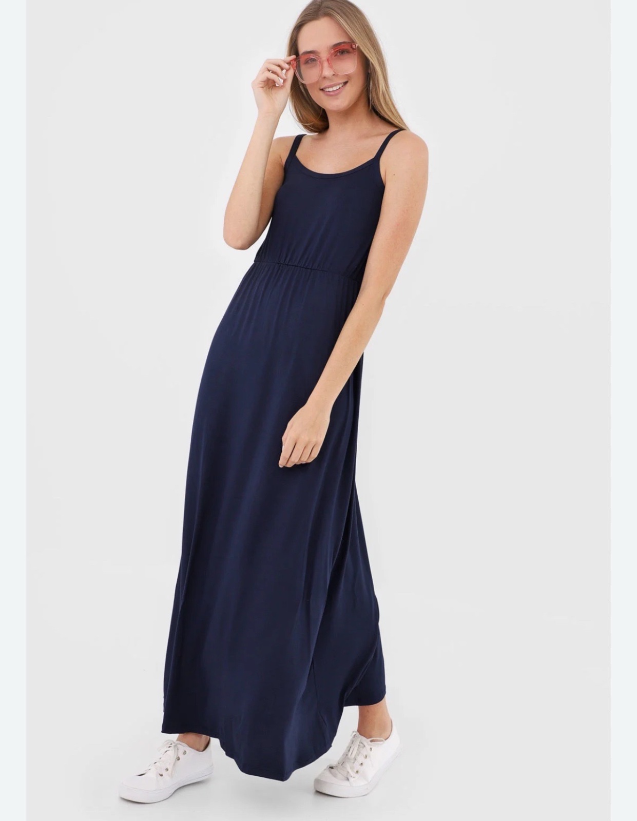 Robe longue bleu
