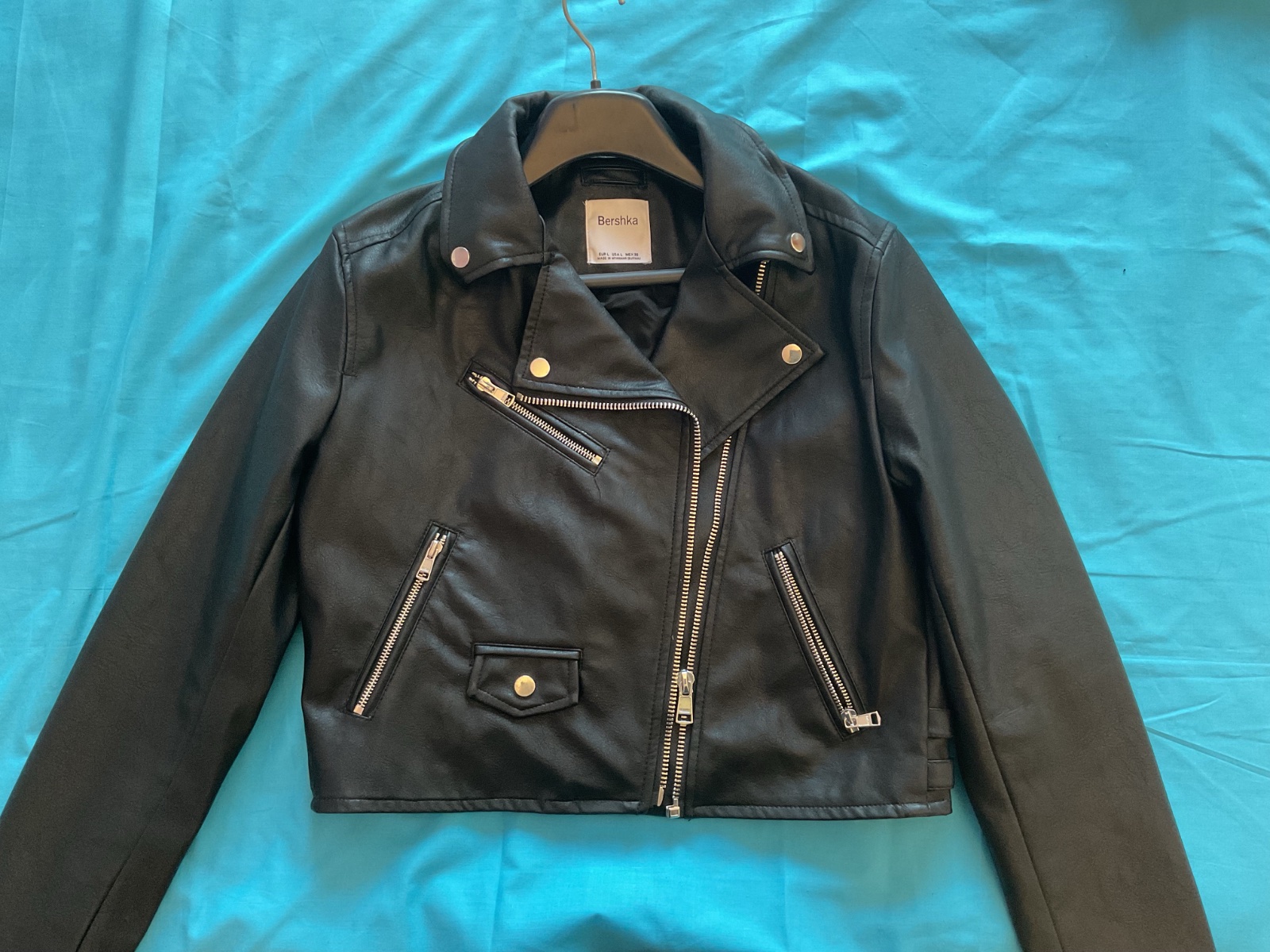 Veste biker smilicuir de chez bershka 
