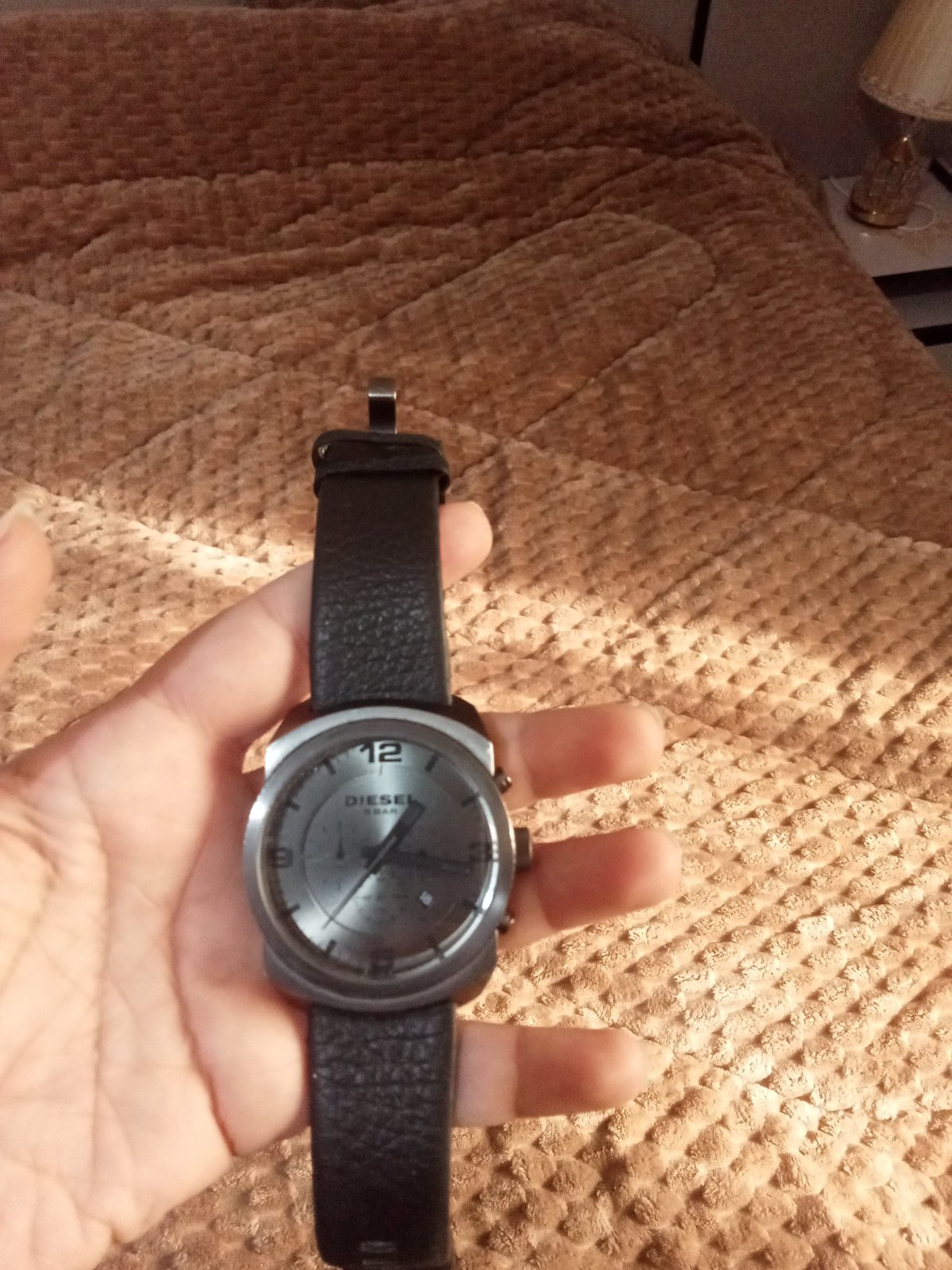 Montre diesel pour homme authentique bracelet en cuir 