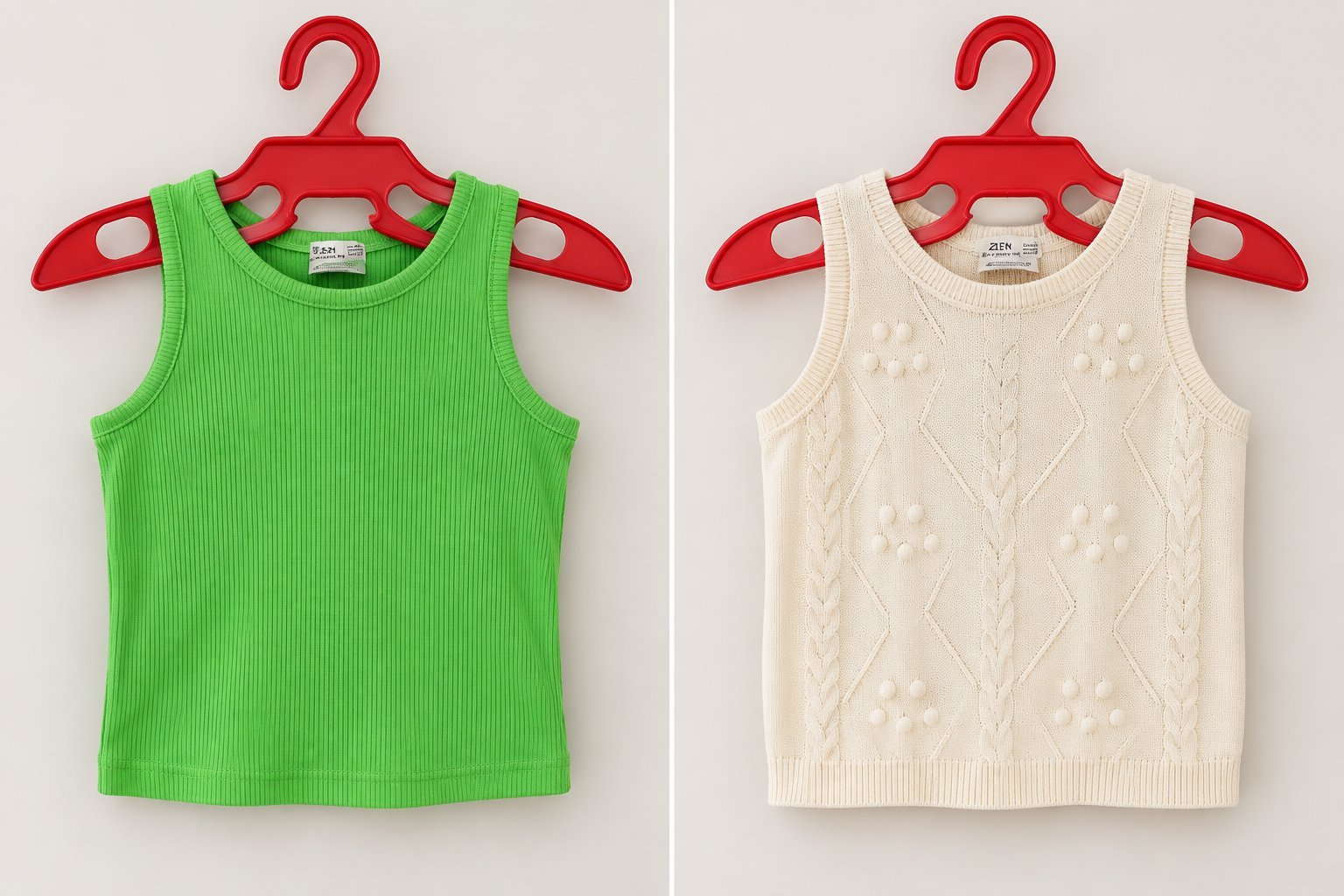 Lot de 2 hauts fille 8 ans 💚🤍 Tendance & chic