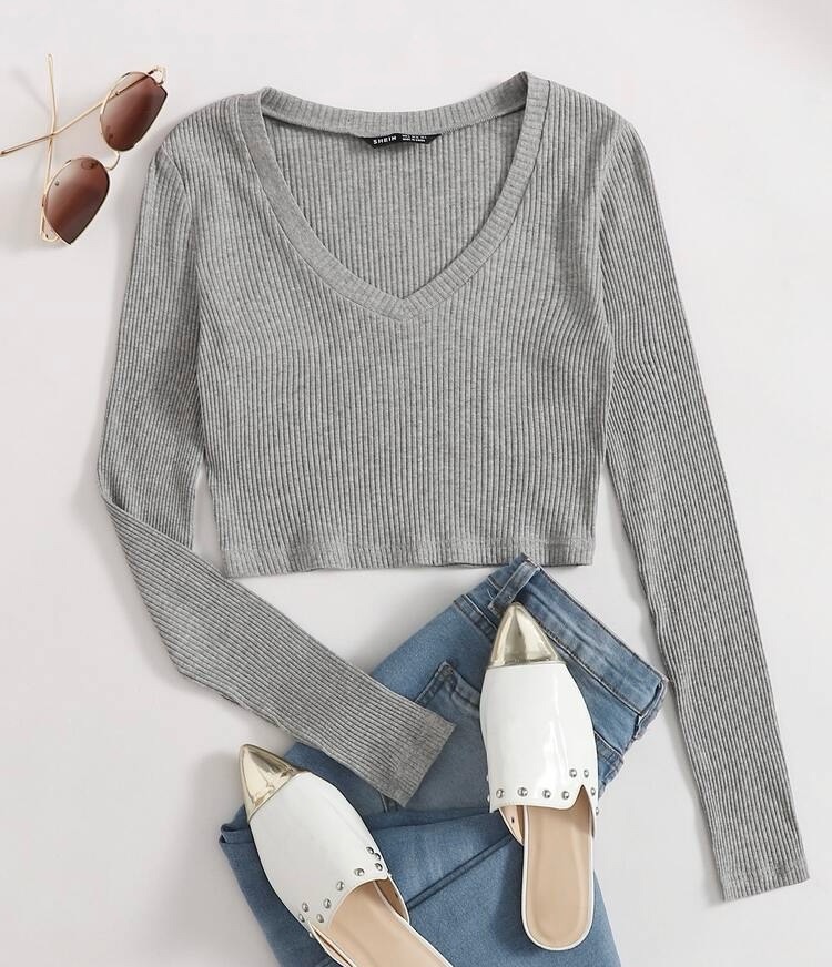 Top shein gris 🩶✨