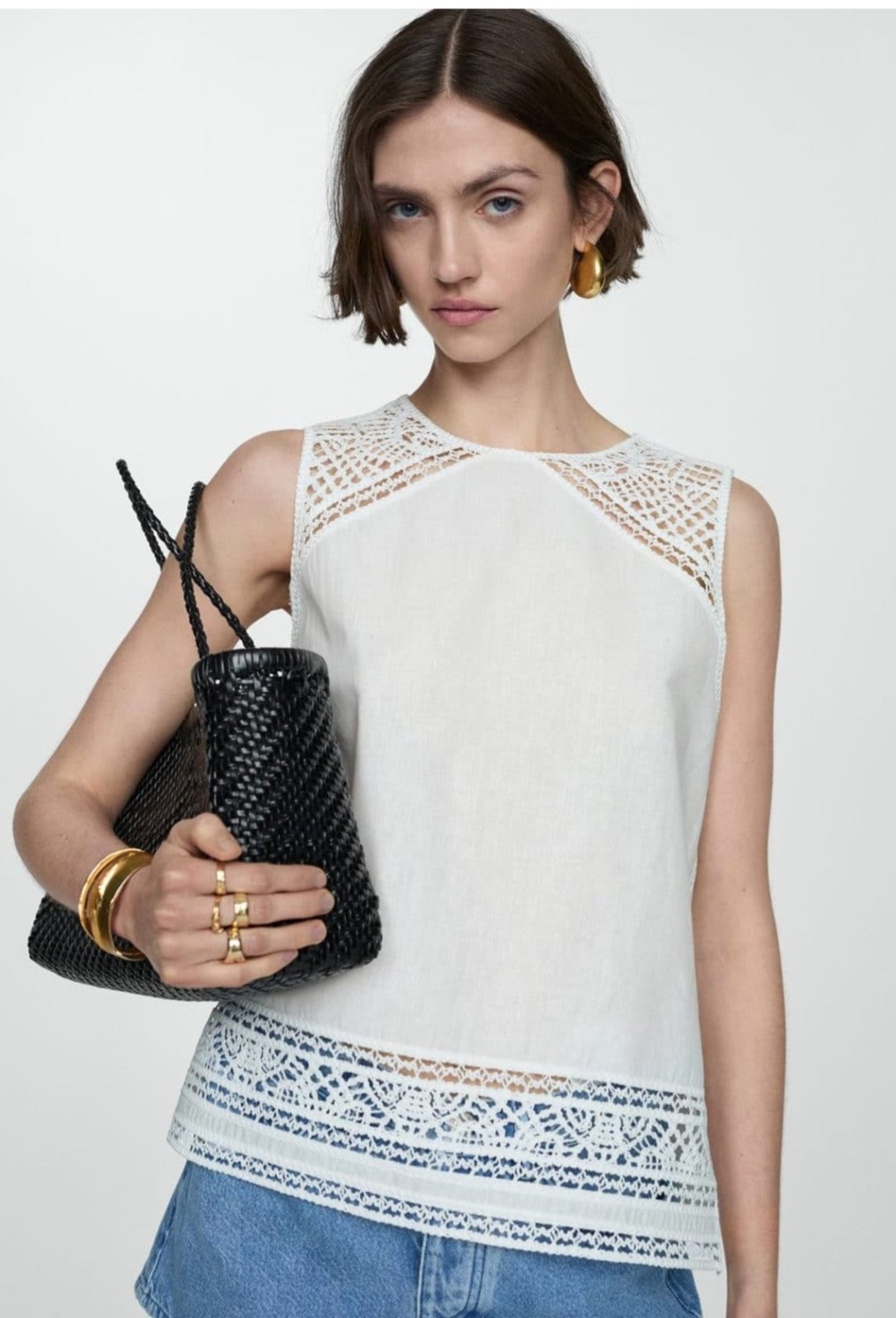 LOT de 2 tops :  FARFA by Mango et un top Zara ajouré ,taille M état impeccable 