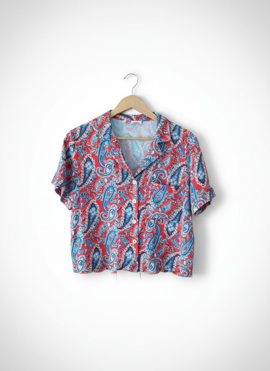 Chemise koton , taille 36 , imprimé cachemire