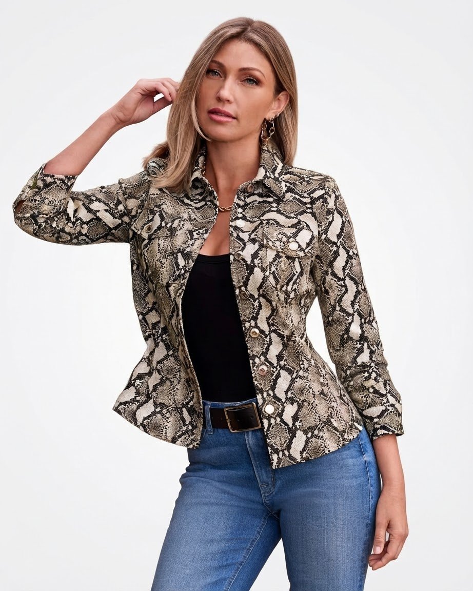 Veste imprimé python taille 38 , neuve