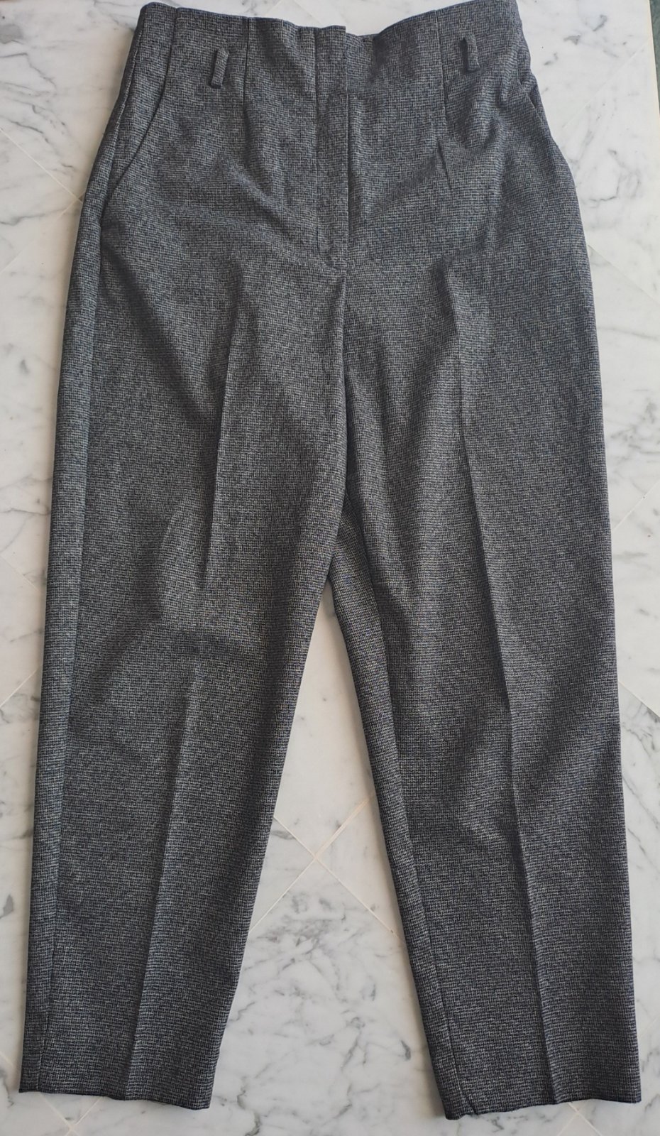 Pantalon gris taille haute mango 