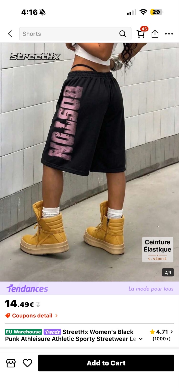 Short baggy jamais porté taille s 