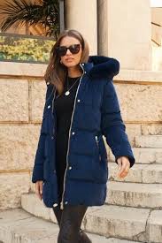Manteau femme bleu marine 