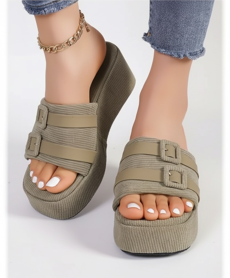 Sandales Compensées à Plateforme – Style Tendance 2025 👠 | Pointure 39