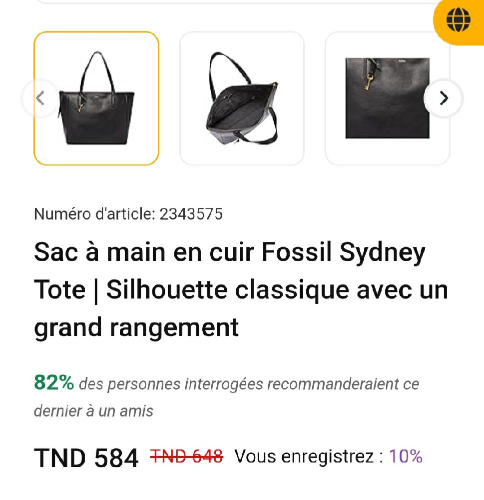 Sac a main fossil