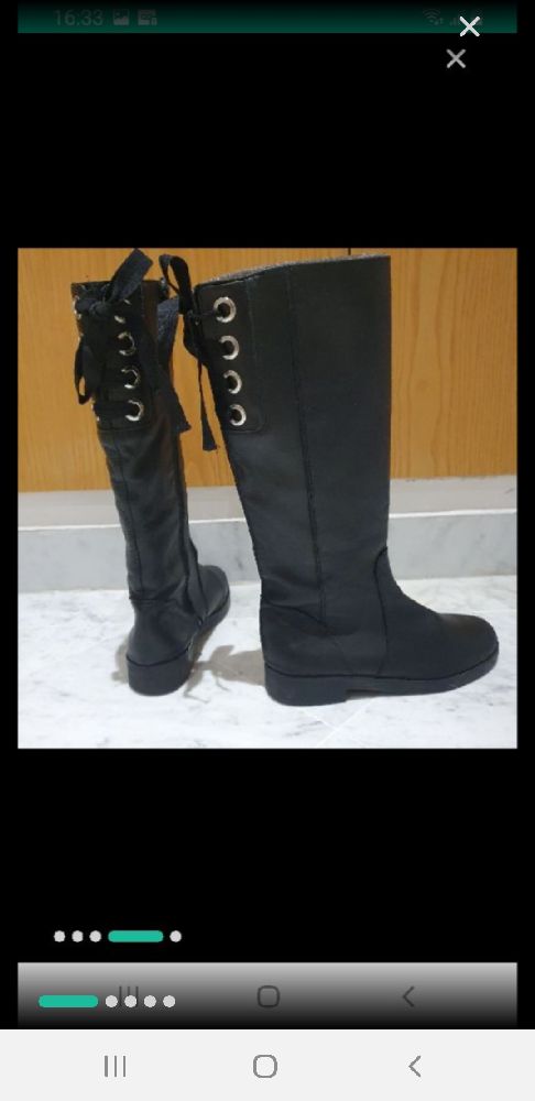 Botte zara en cuir