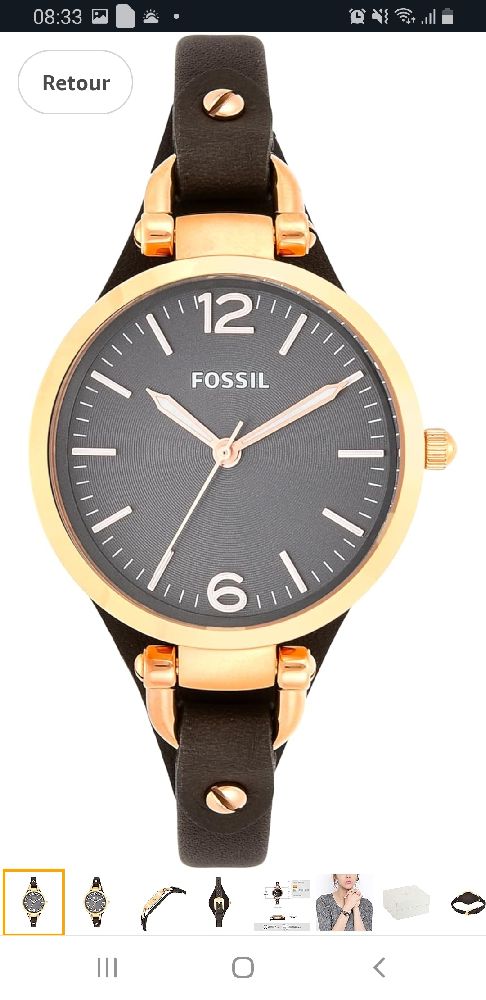 Montre fossil en cuir 