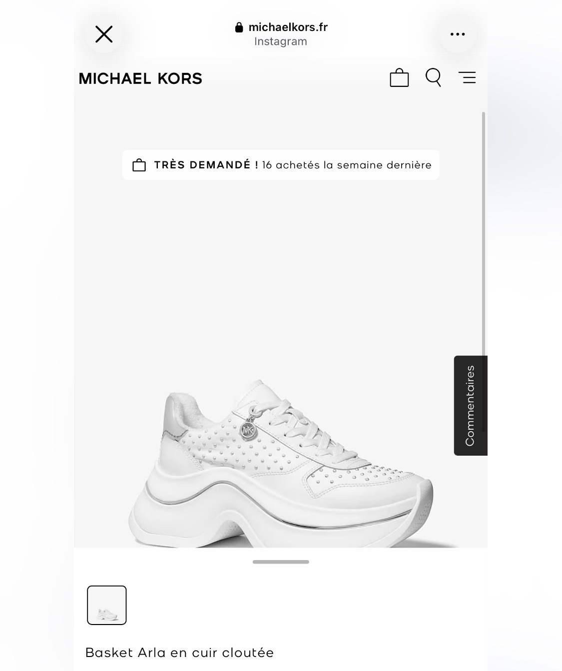 Basket jamais porte michael kors authentique