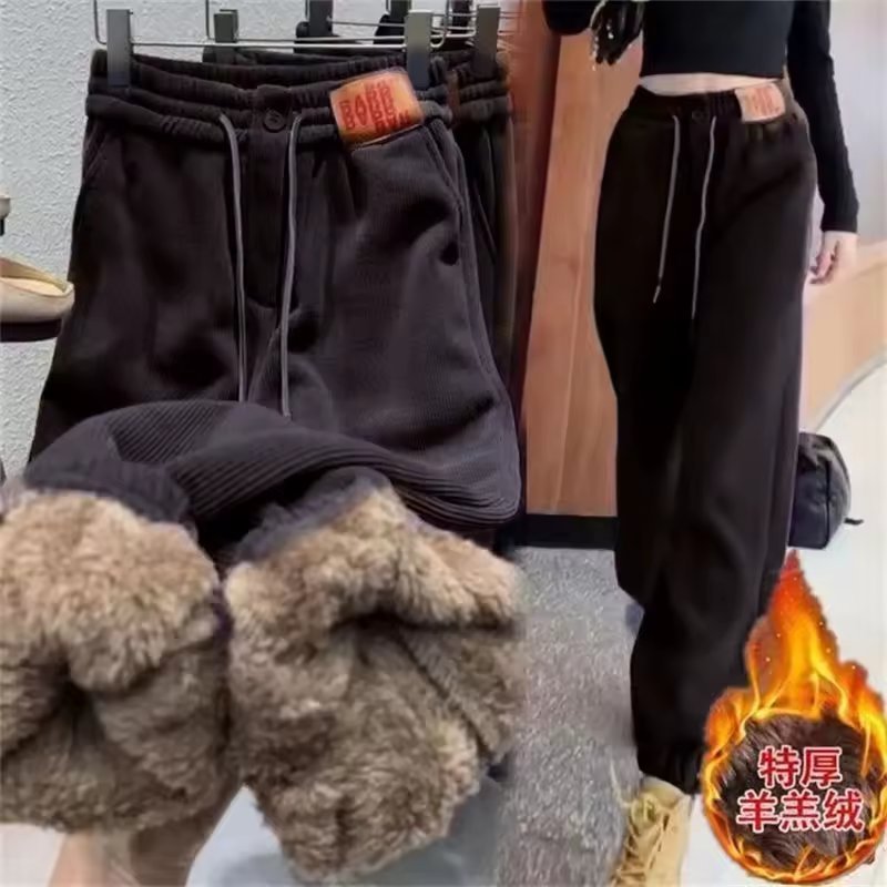 Black corduroy pants