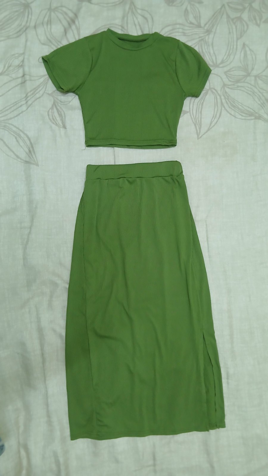 Crop top and skirt set