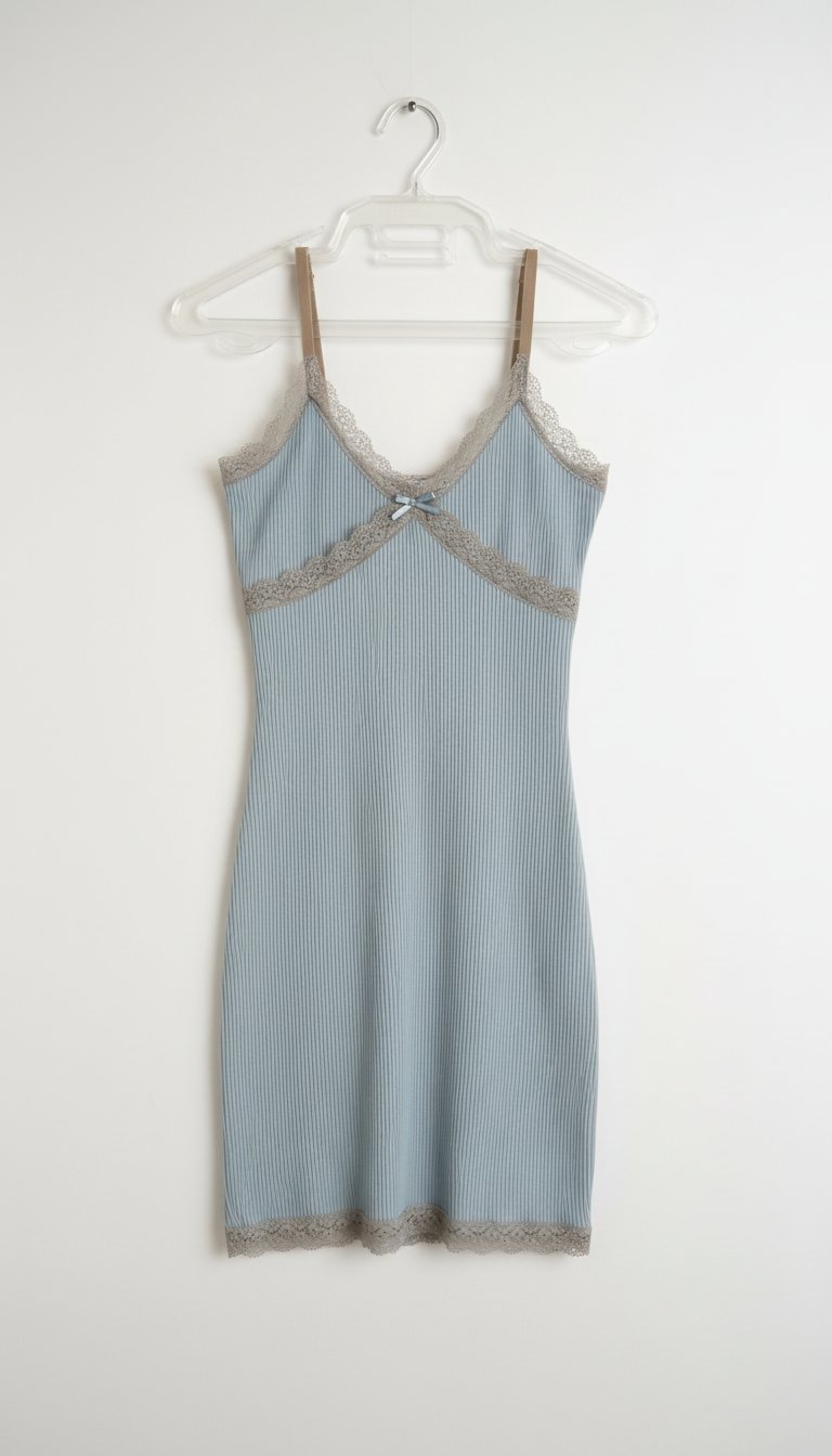 Robe bleue moulante