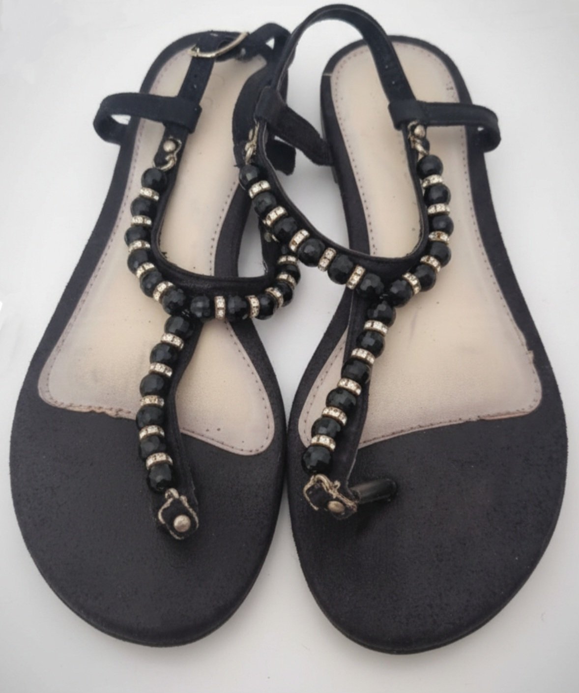 Sandales plates noires