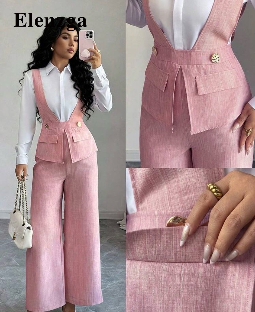 Salopette rose élégante Shien 