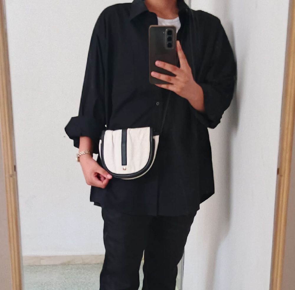 Sac noir et blanc 