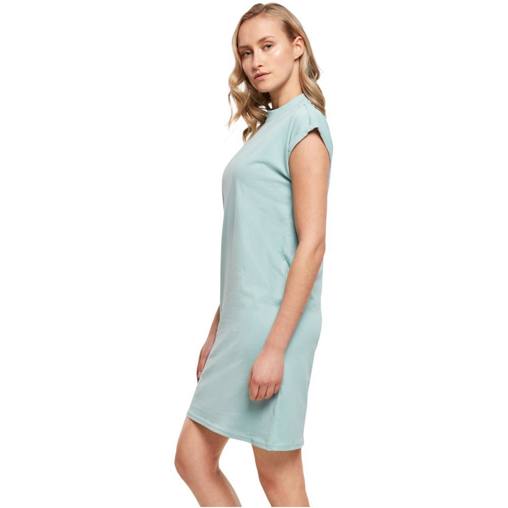 Robe courte en coton vert d'eau