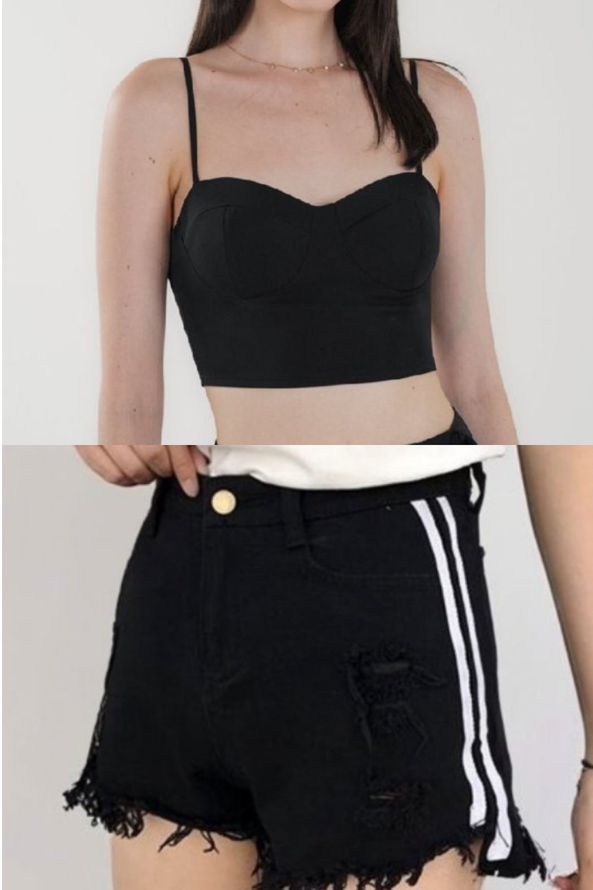 Lot bustier+short 