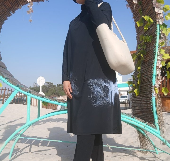 Burkini noir 3 pièces 