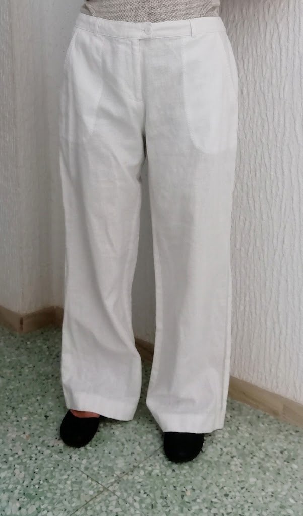 Pantalon large en lin 