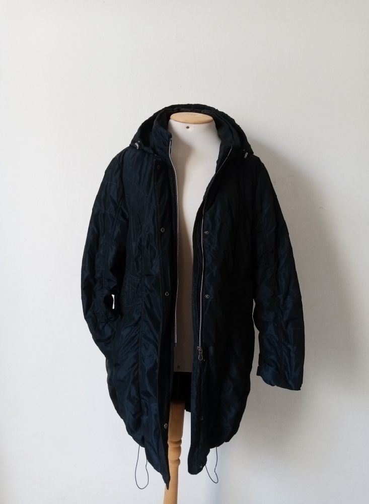 Manteau long bleu marine