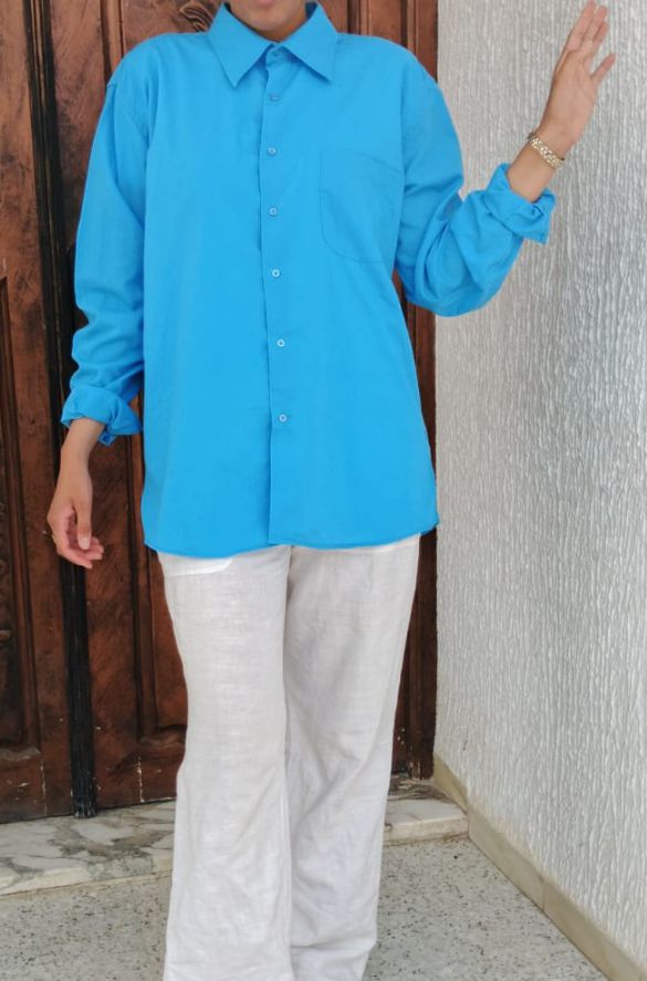 Chemise turquoise 