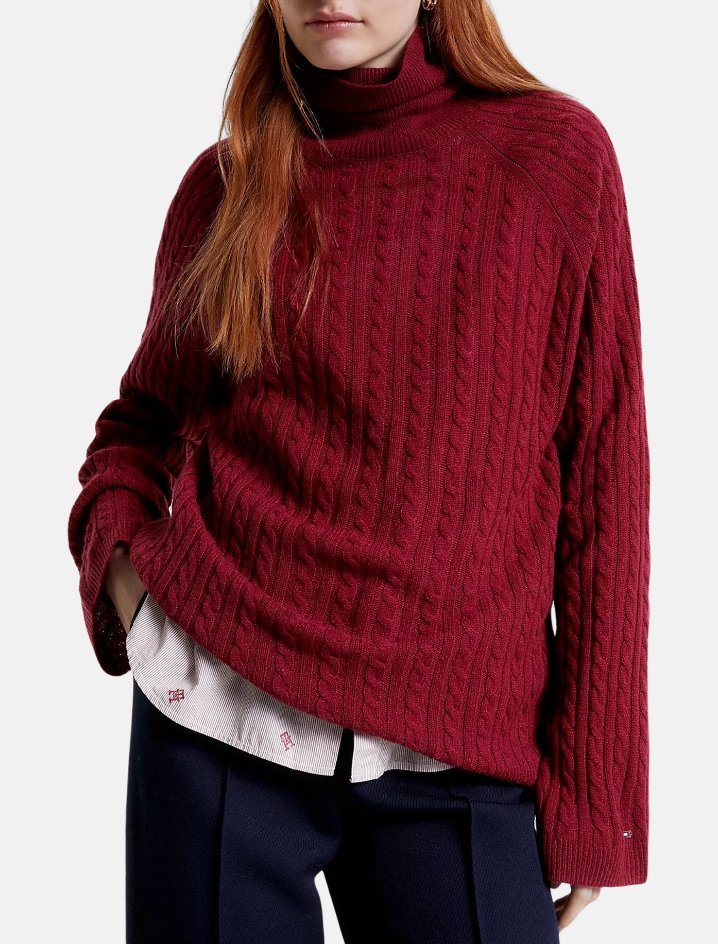Pull en laine Tommy Hilfiger burgundy 