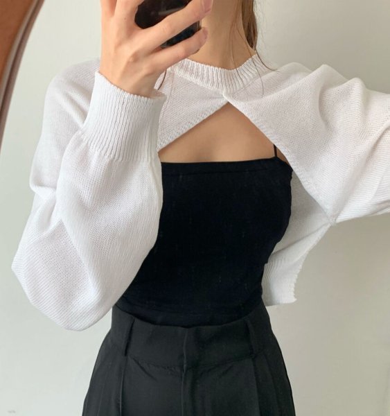 Crop top en maille 