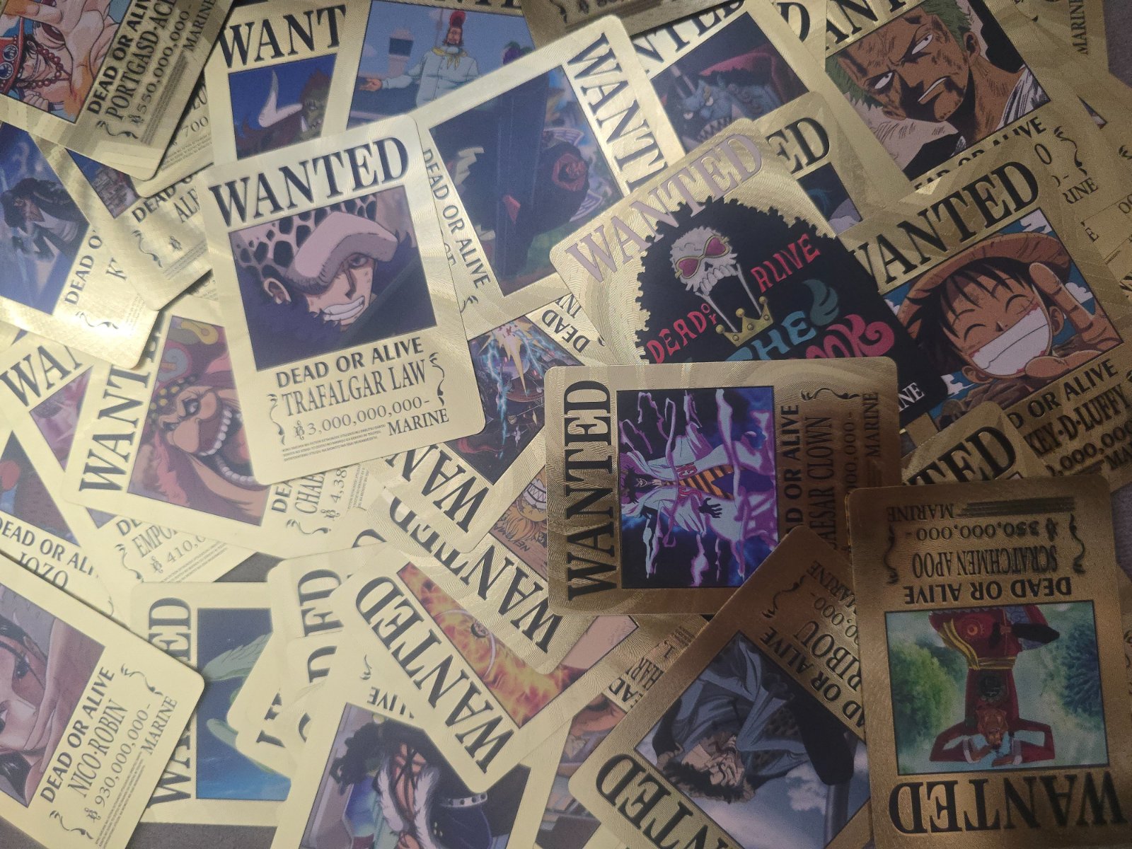 One piece golden cards ( Pack of 10 cards RANDOM )