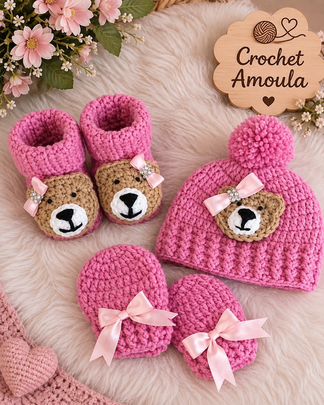 Bonnet et chaussures crochet 