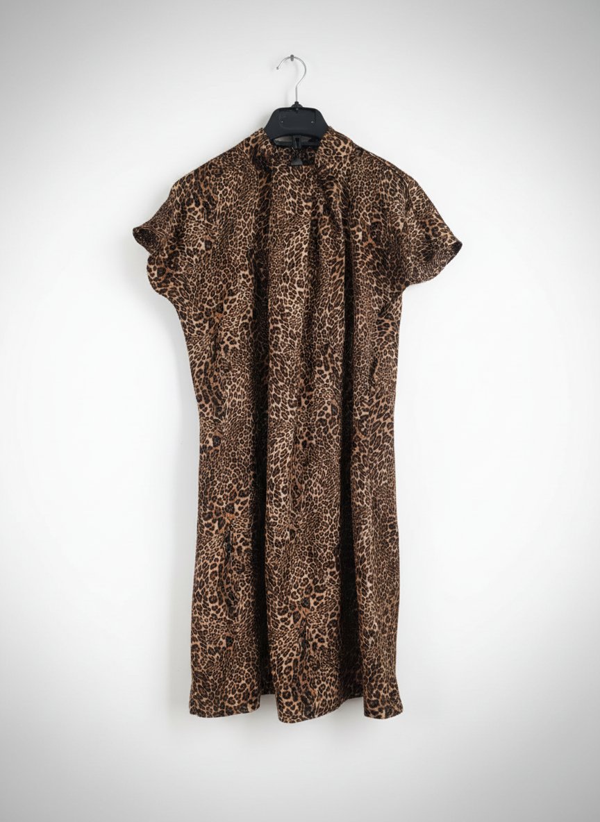 Robe léopard satiné 