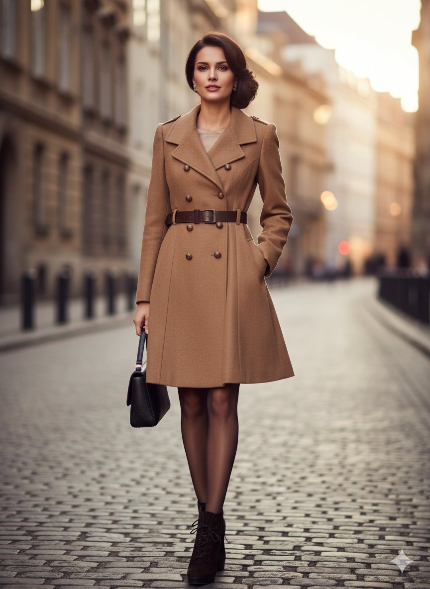 Manteau en laine Nafnaf 