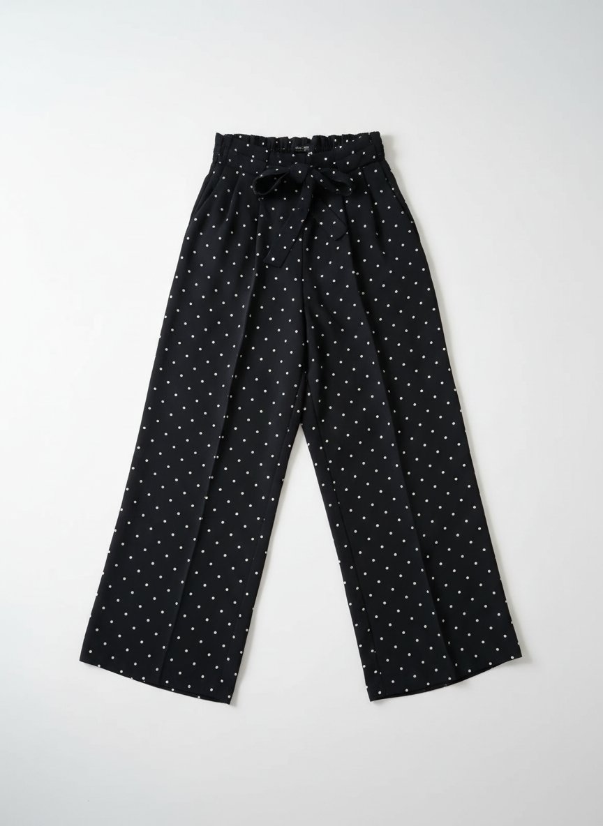 Pantalon large à pois 