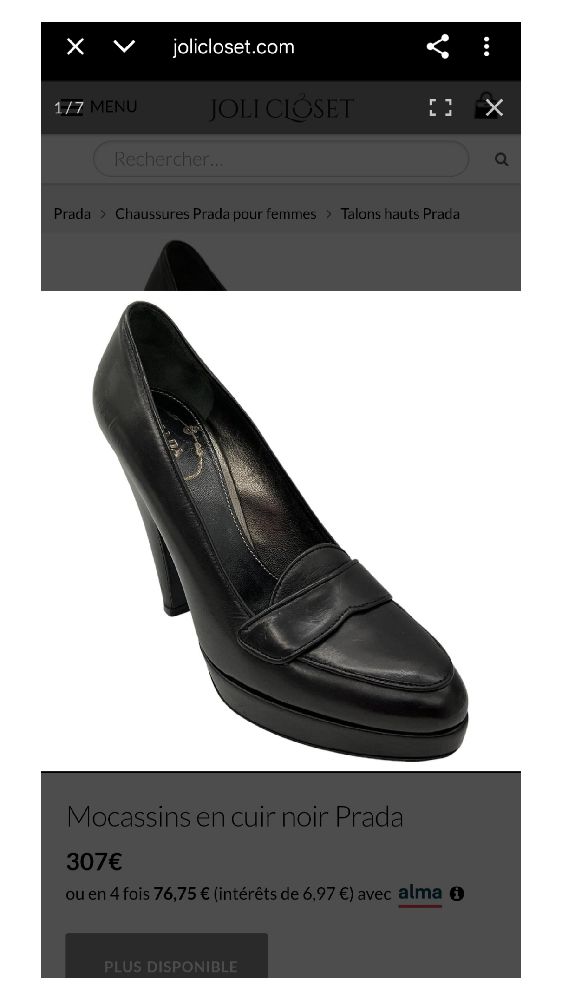 Escarpin Prada en cuir