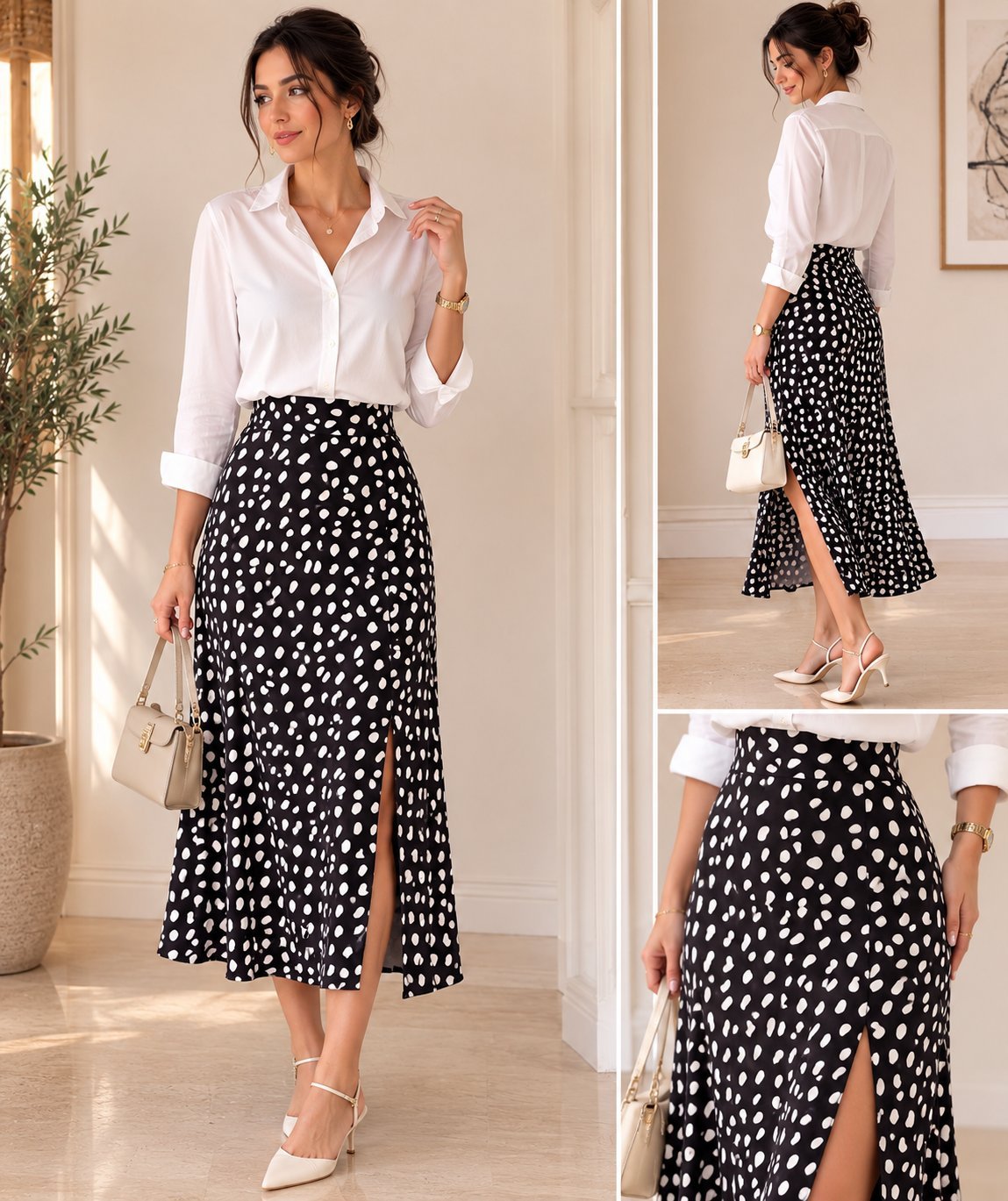 Jupe tendance avec une fente