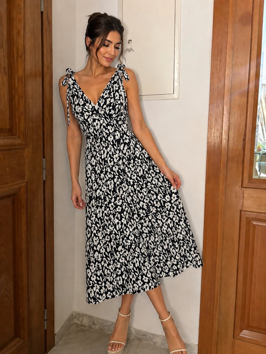 Robe fluide avec étiquette 