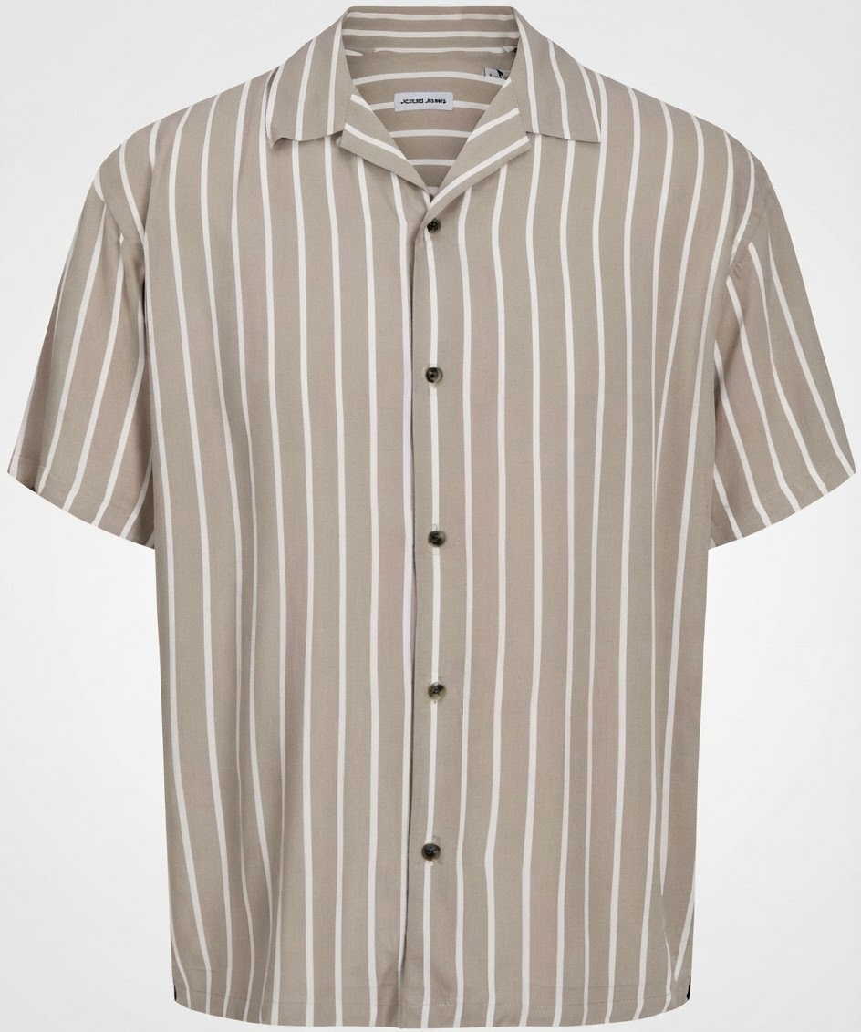 Jack and jones striped shirt beige L
