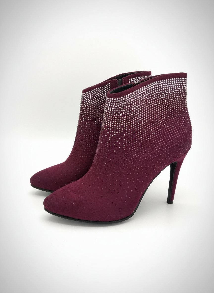 👠 Bottines élégantes bordeaux à talons 👠