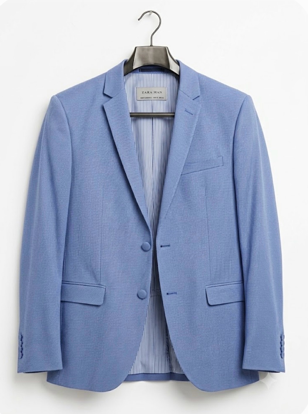💼 Veste de Costume Slim Fit – Zara Man (Bleu Indigo / Mat)