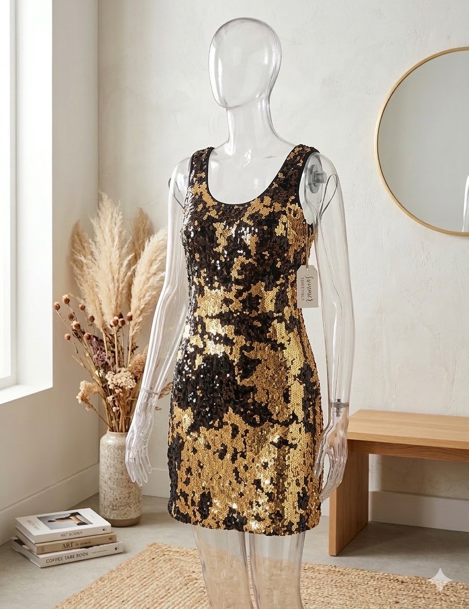 Robe en paillettes reversibles 