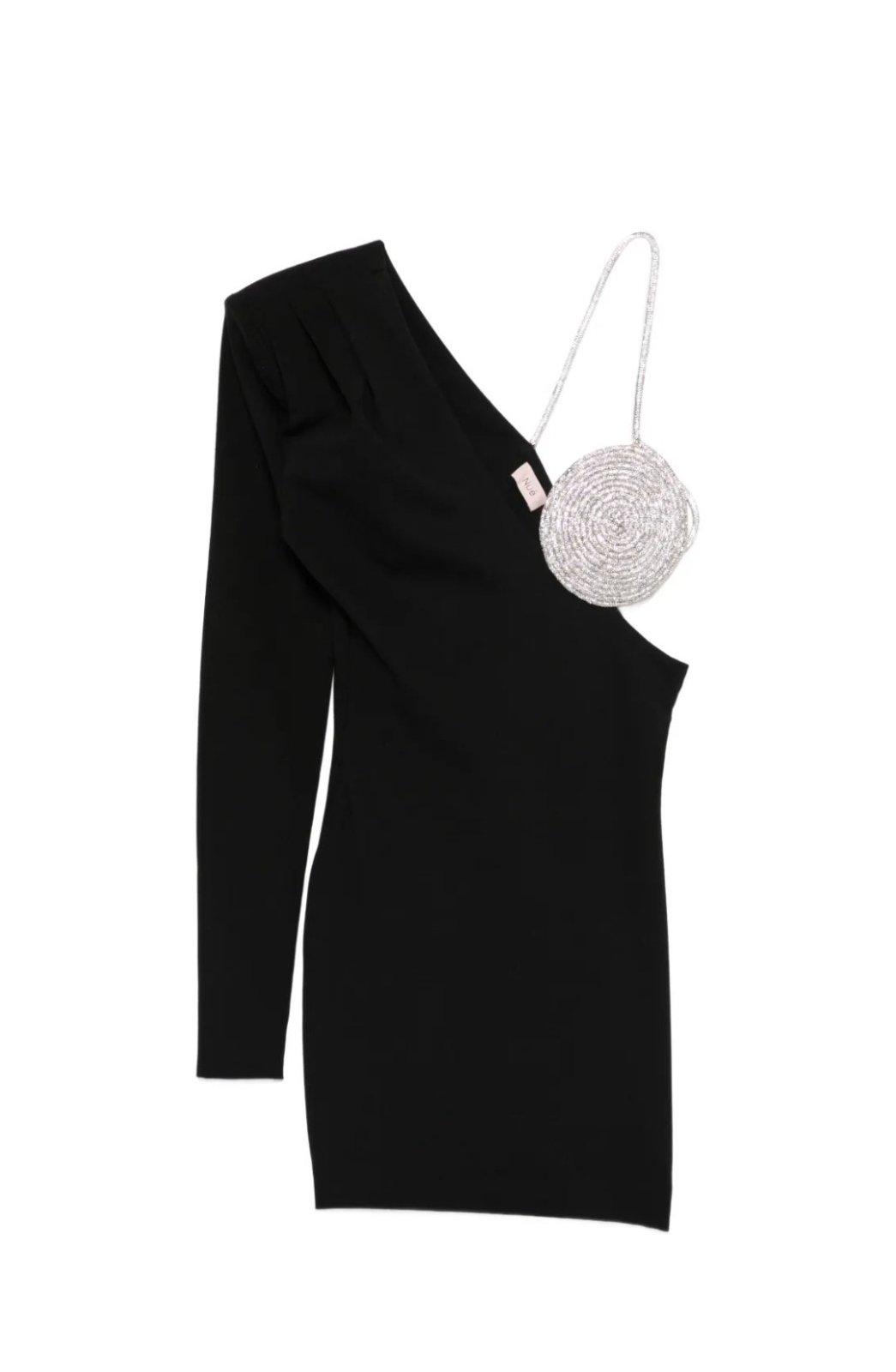 Robe ornée de cristaux à une épaule