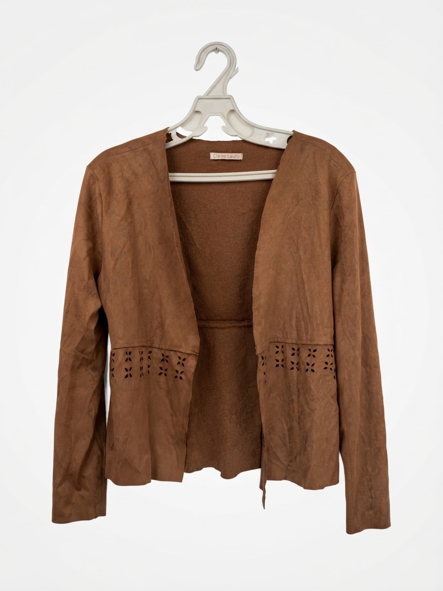 Gilet en faut daim 