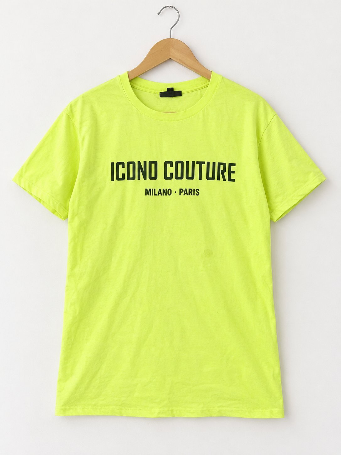 T-shirt ICONO COUTURE jaune fluo