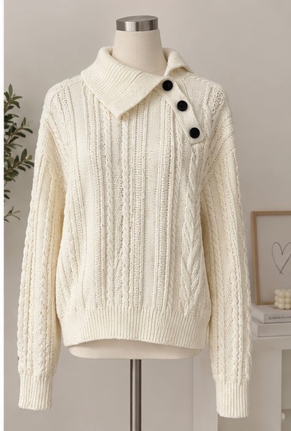 Pull blanc cassè