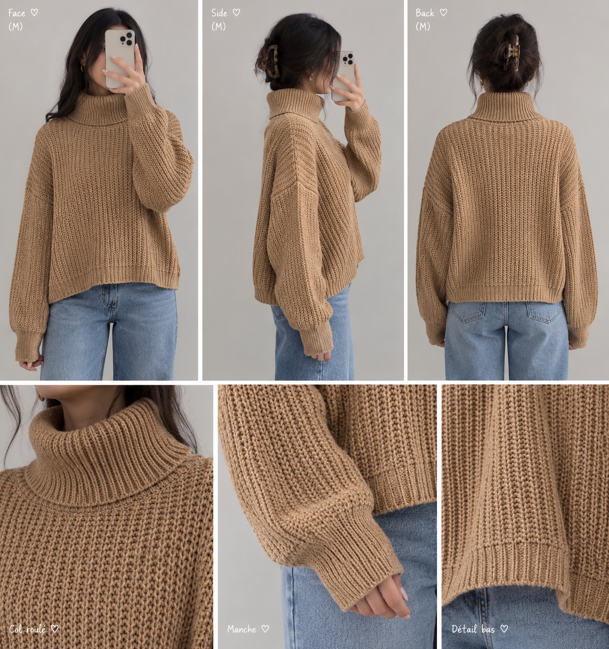 Pull col roulé 